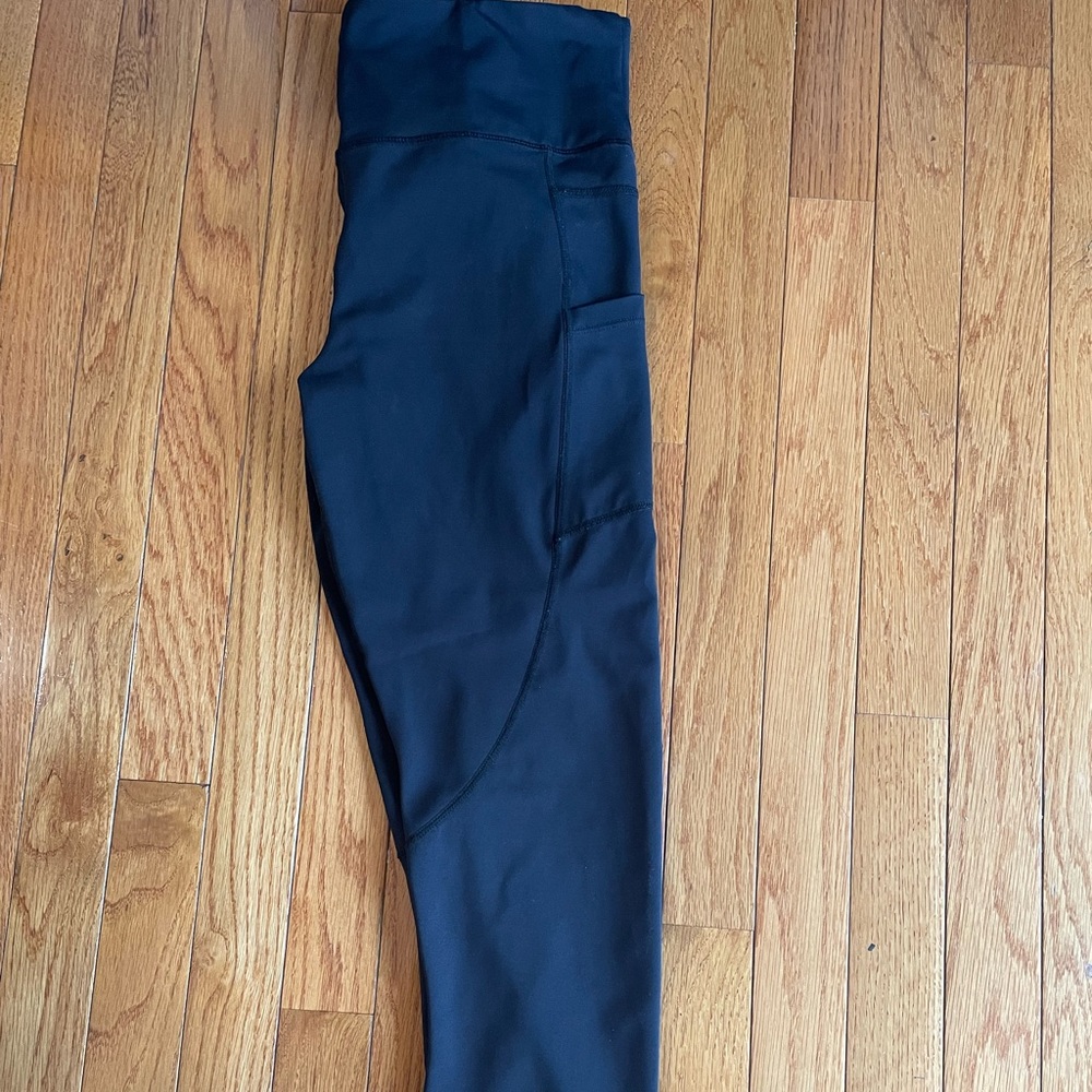 Ziya black Light N Tight Hi/Rise Pocket Leggings 7/8 24” Size 12